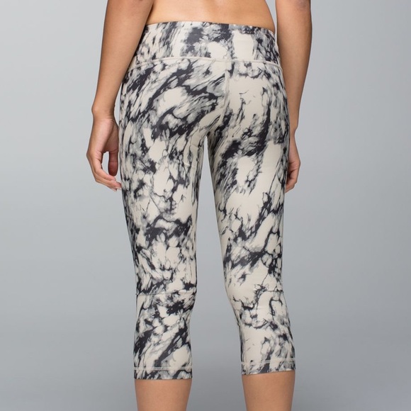 Lululemon Wunder Under Crop In Great Granite Black Mojave Tan - Picture 2 of 7